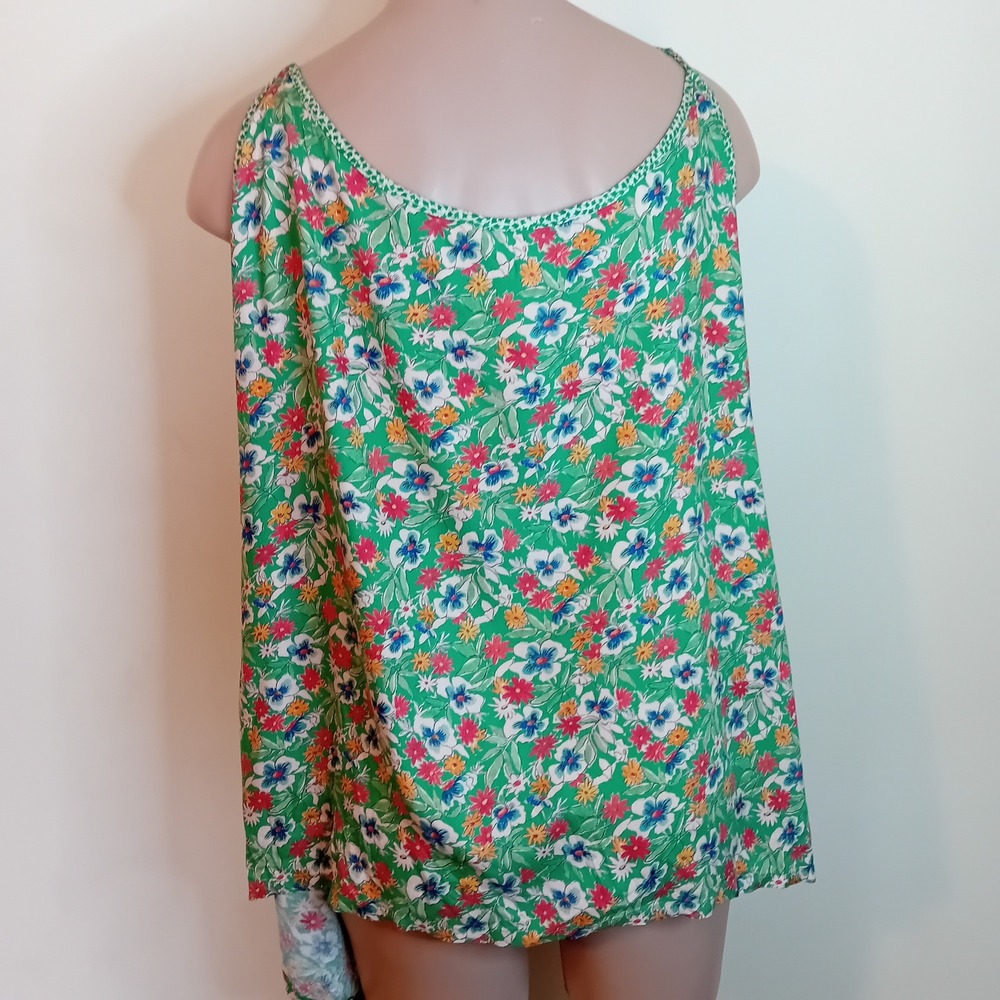 NWOT Plus Size Maison d'Hermine Floral Cottagecore Tank‎ Top Colorful Summer 26W - Picture 5 of 15